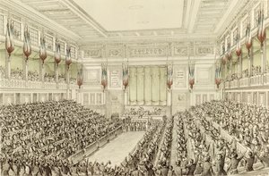 1848年5月4日の国会の最初の会議 作： Michel C. and Gaildrau, Jules Fichot